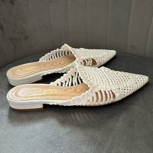 Ccocci Monaco White Raffia Mule 6.5 - Picture 5 of 8